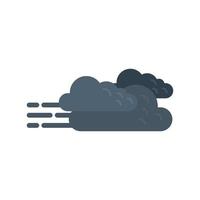 molnig ikon platt vektor. väder moln vektor