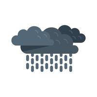bewölkter Regen Symbol flacher Vektor. kalter Nebel vektor