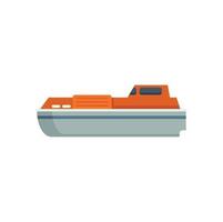 Rotor-Rettungsboot-Symbol flacher Vektor. Leben im Meer vektor