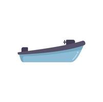 Holz-Rettungsboot-Symbol flacher Vektor. Meeresflut vektor