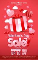 Valentinstag Verkauf Poster vektor