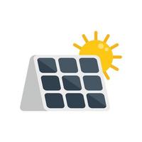 Flacher Vektor des Solarpanel-Symbols. Naturkraft