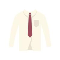 skjorta rosett slips ikon platt vektor. mode kostym vektor