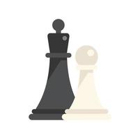 flacher Vektor des Schachlösungssymbols. Geschäftsproblem