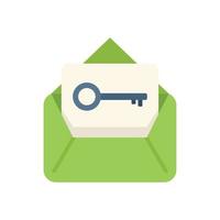 E-Mail-Passwort-Wiederherstellungssymbol flacher Vektor. Internet-Sicherheit vektor