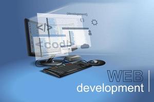 Webentwicklung von Anwendungen und Programmen für die Online-Arbeit und nicht nur mobile Anwendungen. vektor