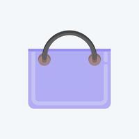 Icon-Einkaufstasche. im Zusammenhang mit dem Online-Shop-Symbol. flacher Stil. einfache Abbildung. Laden vektor