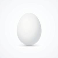 realistisk detaljerad 3d vit hela kyckling ägg. vektor