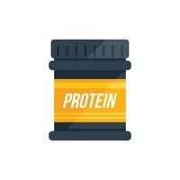 protein märka mat ikon platt vektor. sport näring vektor