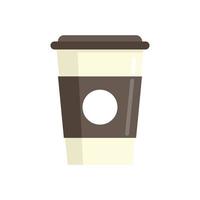 Milchkaffeetasse Symbol flacher Vektor. Morgenbohne vektor