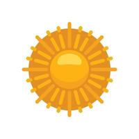 Sol uppvärmningen ikon platt vektor. global klimat vektor