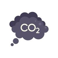 Co2-Emissionssymbol flacher Vektor. globales Klima vektor