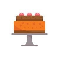 fest kaka ikon platt vektor. födelsedag årsdag vektor