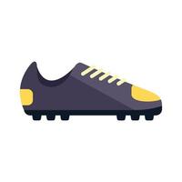 fotboll känga enda ikon platt vektor. sport sko vektor