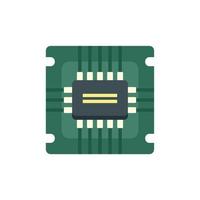 Flacher Vektor des Hardware-CPU-Symbols. Chip-Schaltung