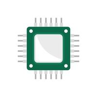 central processor ikon platt vektor. chip krets vektor