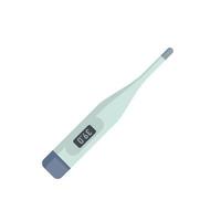 Flacher Vektor des Digitalthermometer-Symbols. medizinisches Fieber