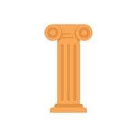 grekisk kolumn ikon platt vektor. roman pelare vektor