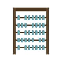 flacher Vektor des Abakus-Symbols. Mathe-Spielzeug