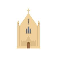 irländsk kyrka ikon platt vektor. korsa irland kyrka vektor