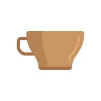 Flacher Vektor der Kaffeetassenikone. heiße Café-Tasse