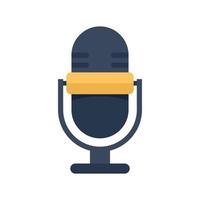 Podcast-Heimmikrofon-Symbol, flacher Stil vektor