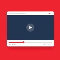 Videoplayer-Bildschirm mit Play-Button-Konzept. Vektor