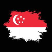 verzweifelte abstrakte Singapur-Flagge vektor