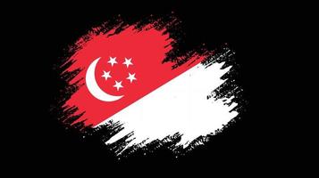 professionelle Singapur-Grunge-Flagge vektor