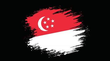 singapore grunge flagga vektor