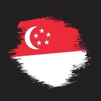 verblasste Singapur-Grunge-Flagge vektor