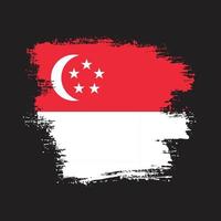 ny grunge textur singapore flagga vektor