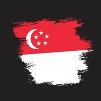 kreativer Singapur-Grunge-Textur-Flaggenvektor vektor