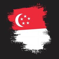 kreativ singapore grunge textur flagga vektor