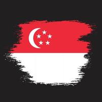 abstrakt singapore grunge textur flagga design vektor