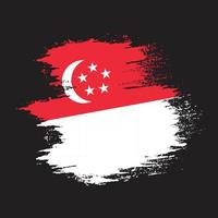 ny singapore grunge flagga design vektor