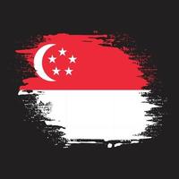 Spritzen Sie den neuen Singapur-Grunge-Textur-Flaggenvektor vektor
