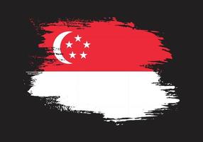 urblekt singapore grunge textur flagga vektor