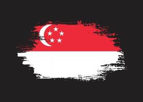 neuer abstrakter Flaggenvektor Singapurs vektor