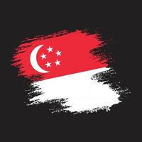 Vektor-Pinselstrich Singapur-Flagge vektor