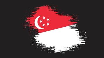 måla borsta stroke ClipArt singapore flagga vektor