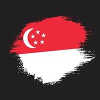 Pinselrahmen Singapur-Flaggenvektor vektor