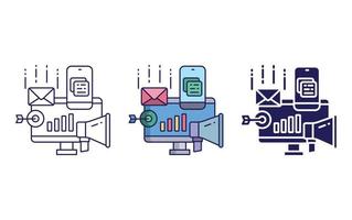 ikon för digital marknadsföring vektor