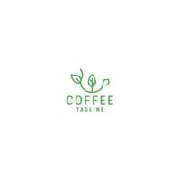 kaffeegrünes logo, das symbolvektor entwirft vektor