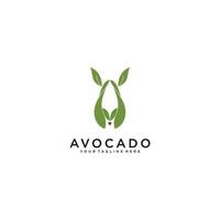 Avocado-Logo-Design-Ikonenvektor vektor