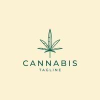 cannabis logotyp design ikon vektor