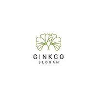 Gingko-Logo-Design-Ikonenvektor vektor