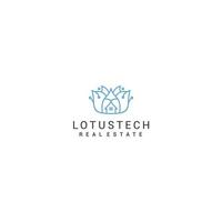 lotus tech logotyp desing ikon vektor