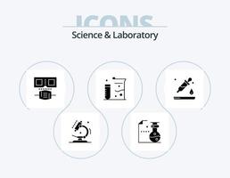 Wissenschafts-Glyphen-Icon-Pack 5 Icon-Design. . . Flaschen. Wissenschaft. Tropfer vektor