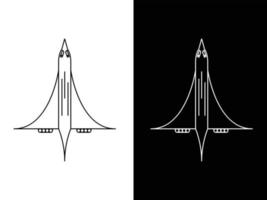 en mycket snabb concorde plan. modern jet flygplan för de offentlig. flygplan ikon. vektor illustration symbol.